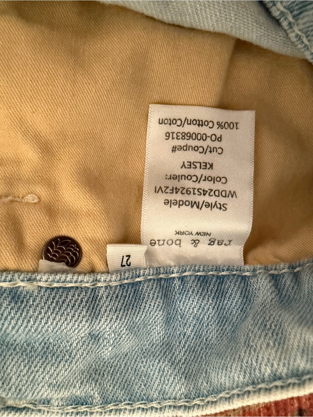Rag & Bone Vintage Cut-Off High-Rise Denim Shorts | Size 27 | Light Wash - Picture 3 of 4